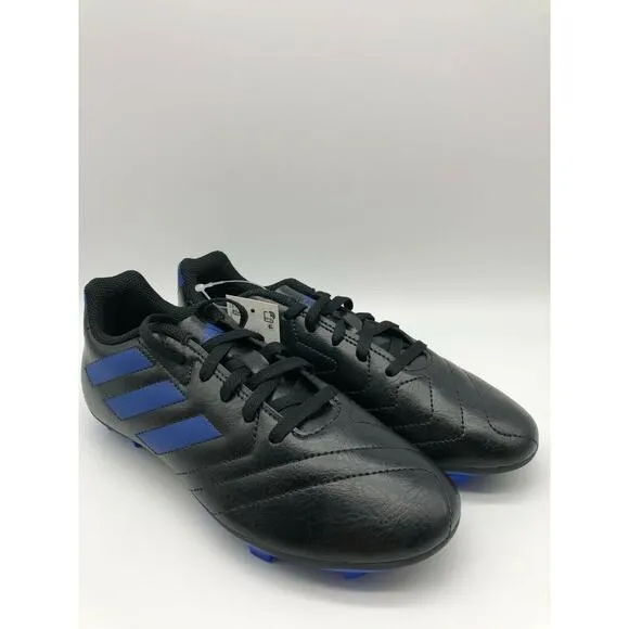 Adidas Boys Goletto Vii Fg J Black/Royal Soccer Shoes FV2894 Size 5 NWT