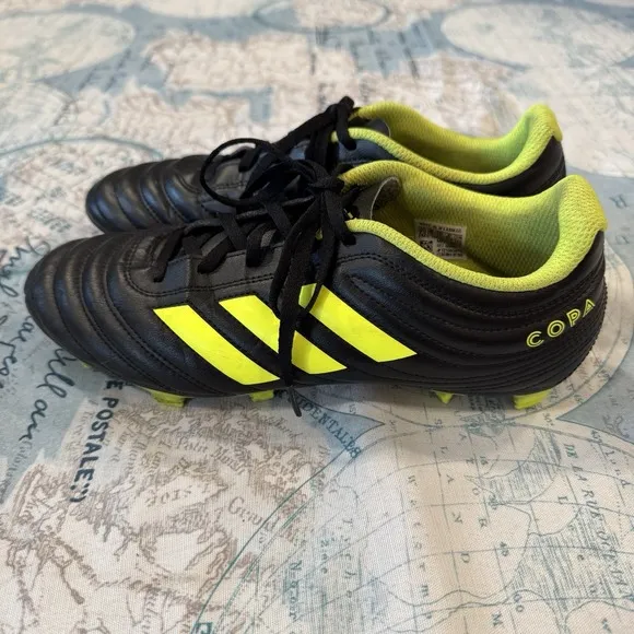 Adidas Copa 19.4 FG BB8091 Men's Soccer Cleats Futbol Shoes Black Yellow Sz 7.5