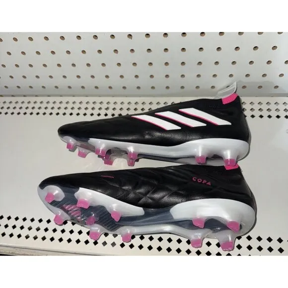 Adidas Copa Pure  FG Mens Leather Laceless Soccer Cleats Size 8 Black HQ8895