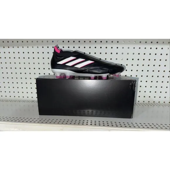 Adidas Copa Pure  FG Mens Leather Laceless Soccer Cleats Size 8 Black HQ8895