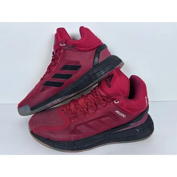 Adidas D Rose Hoop Shoes &quot;Brenda&quot; Basketball Men's 11 Red Black Adizero Derrick