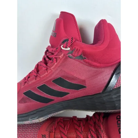 Adidas D Rose Hoop Shoes &quot;Brenda&quot; Basketball Men's 11 Red Black Adizero Derrick