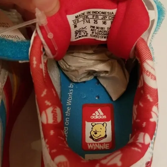 Adidas Disney Pooh Bear Ortholite Sneakers Walkinf Shoes 8K