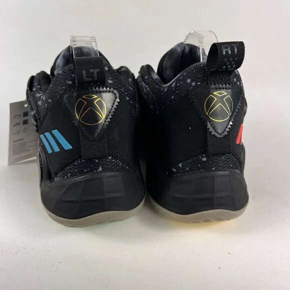 Adidas D.O.N Issue 3 GCA XBox 360 mens size 9.5 black neons athletic sneakers