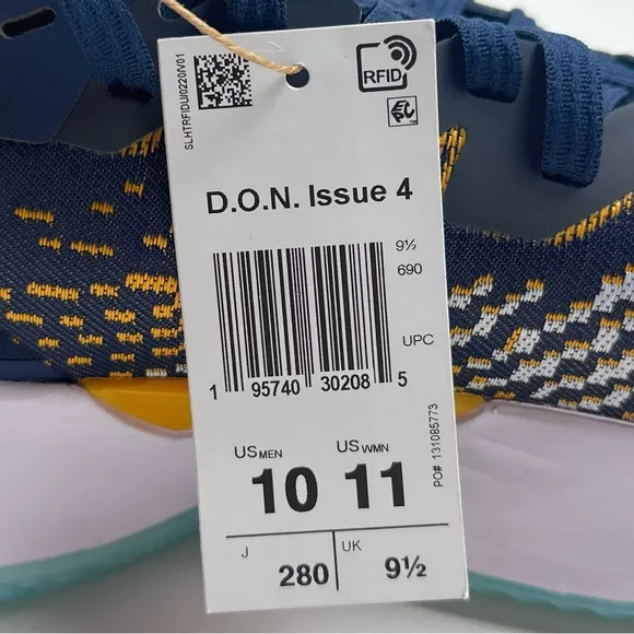 Adidas D.O.N. Issue 4 Utah Jazz Blue Basketball Shoes Sneakers GY6504