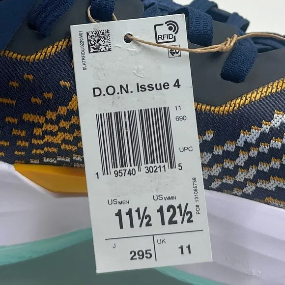 Adidas D.O.N. Issue 4 Utah Jazz Blue Basketball Shoes Sneakers GY6504
