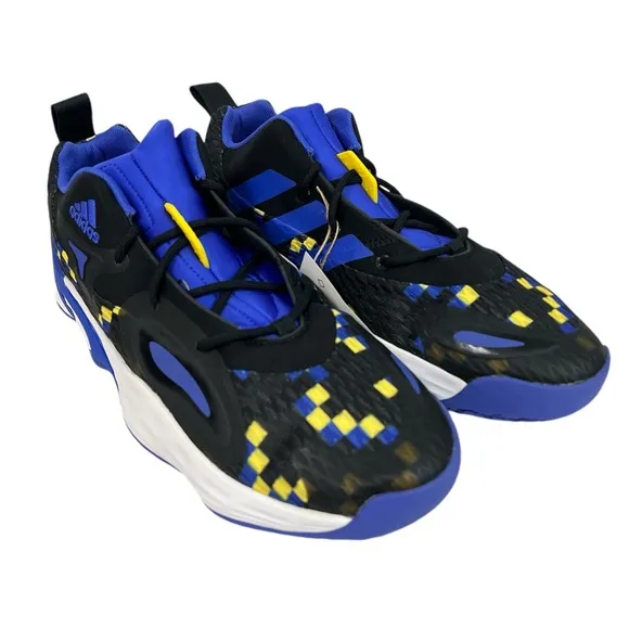Adidas Exhibit A Black/Blue/Yellow/White Basketball Sneaker H69008 Mens Size 12