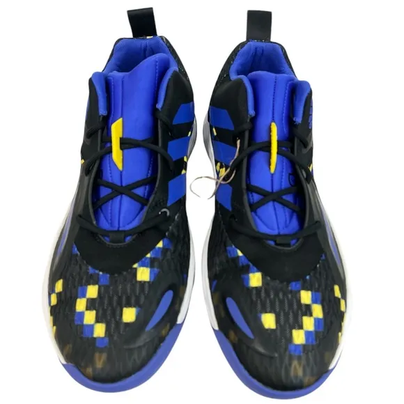 Adidas Exhibit A Black/Blue/Yellow/White Basketball Sneaker H69008 Mens Size 12