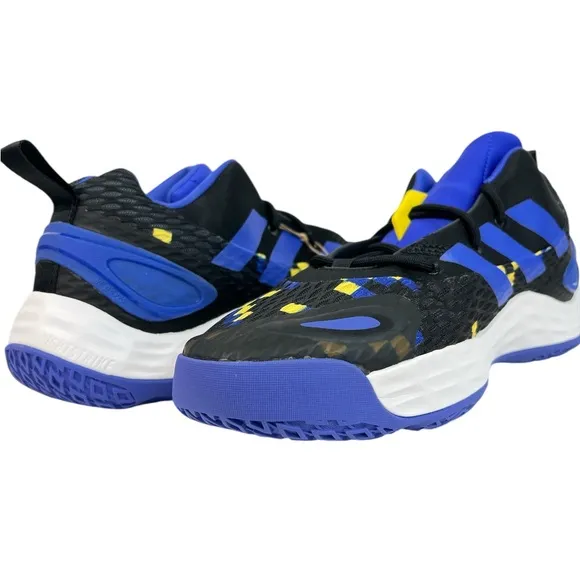 Adidas Exhibit A Black/Blue/Yellow/White Basketball Sneaker H69008 Mens Size 12