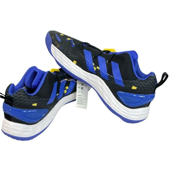Adidas Exhibit A Black/Blue/Yellow/White Basketball Sneaker H69008 Mens Size 12