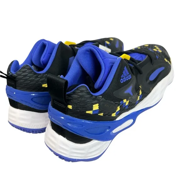 Adidas Exhibit A Black/Blue/Yellow/White Basketball Sneaker H69008 Mens Size 12