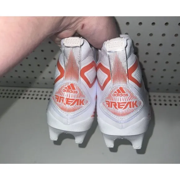 Adidas Freak Ultra 21 Laceless Mens Football Cleats Size 9.5 White Orange GZ0464