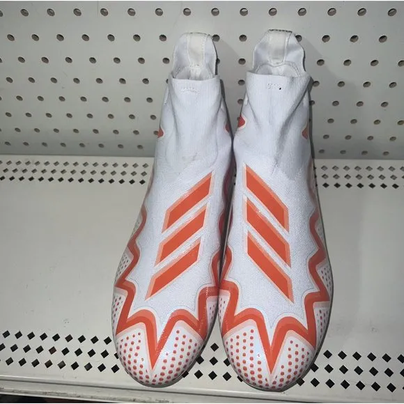 Adidas Freak Ultra 21 Laceless Mens Football Cleats Size 9.5 White Orange GZ0464