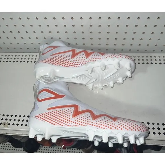 Adidas Freak Ultra 21 Laceless Mens Football Cleats Size 9.5 White Orange GZ0464