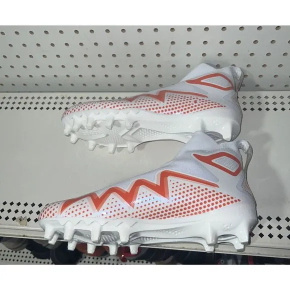 Adidas Freak Ultra 21 Laceless Mens Football Cleats Size 9.5 White Orange GZ0464