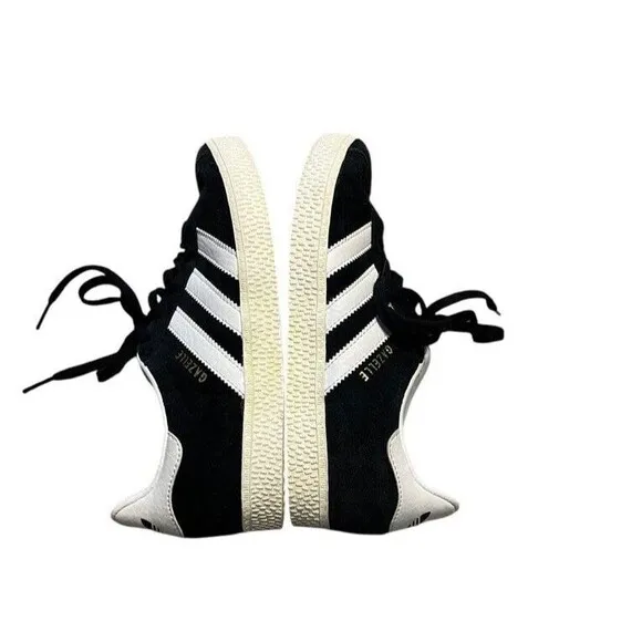 adidas Gazelle Sneakers Black Suede Big Kid Size 3 Tennis Shoes Soccer Unisex