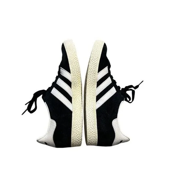 adidas Gazelle Sneakers Black Suede Big Kid Size 3 Tennis Shoes Soccer Unisex