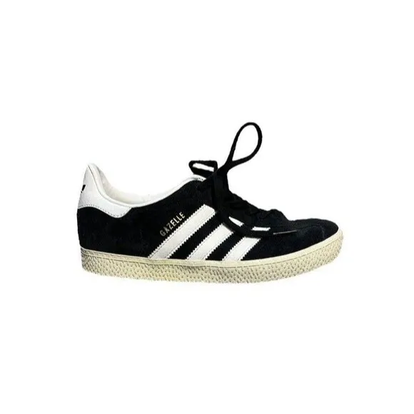 adidas Gazelle Sneakers Black Suede Big Kid Size 3 Tennis Shoes Soccer Unisex