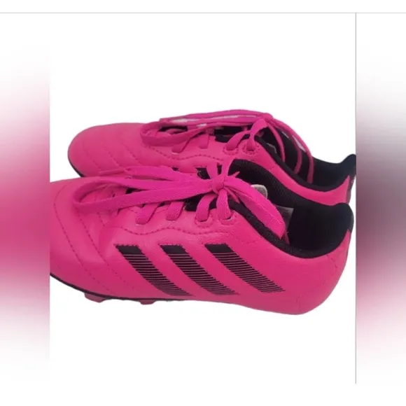 Adidas Goletto 8 Kids Cleats | Size 12K | Pink &amp; Black Firm Ground Soccer Shoes