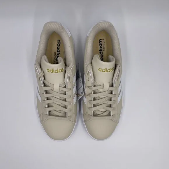 adidas Grand Court 2.0 Beige / White Womens Shoes