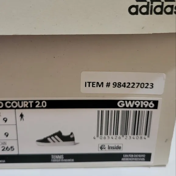 Adidas Grand Court 2.0 Black Men's Shoes