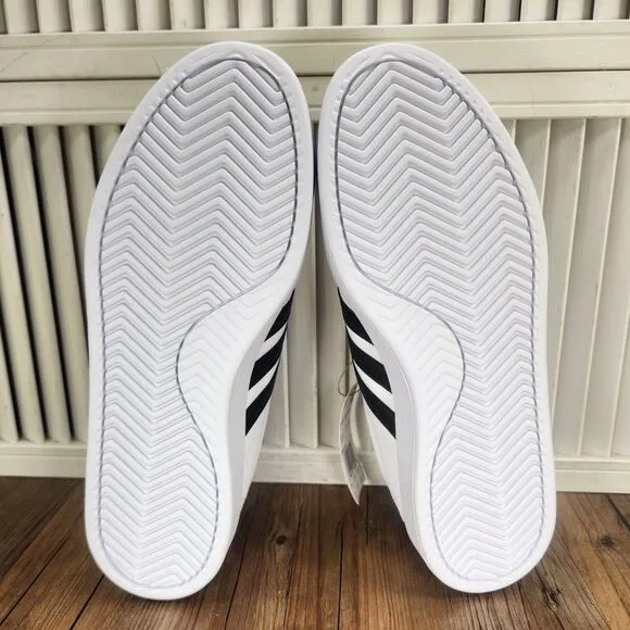 Adidas Grand Court 2.0 Mens 11 White Black Leather Tennis Sneakers Shoes GW9195