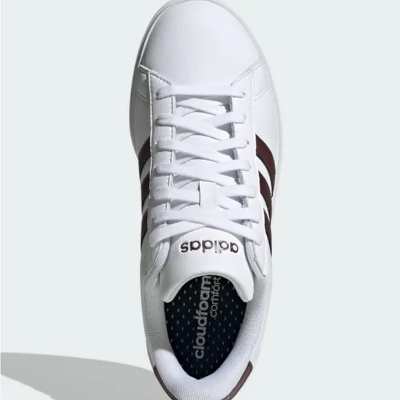 Adidas Grand Court 2.0 NWT white &amp; brown shoes women’s 7