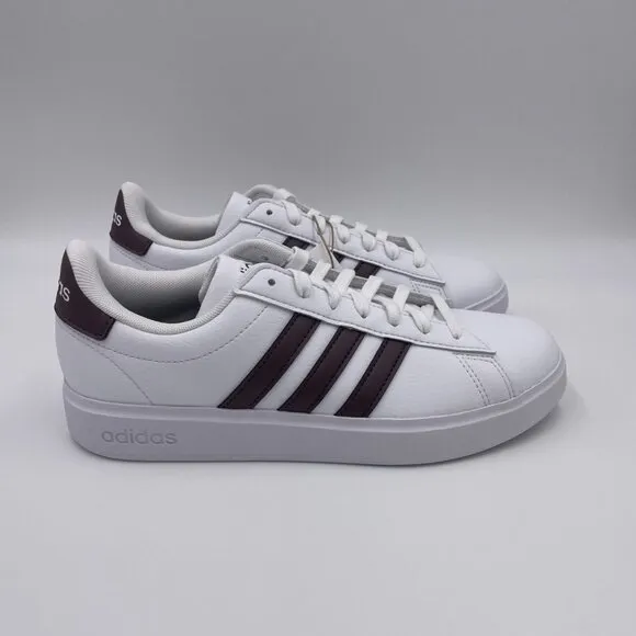 adidas Grand Court 2.0 White / Dark Brown Women's Shoes
