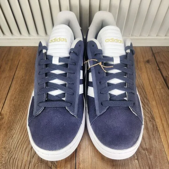 Adidas Grand Court Alpha Mens Sz 8 Blue Suede Sport Tennis Sneakers Shoes IE1453