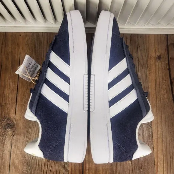 Adidas Grand Court Alpha Mens Sz 8 Blue Suede Sport Tennis Sneakers Shoes IE1453