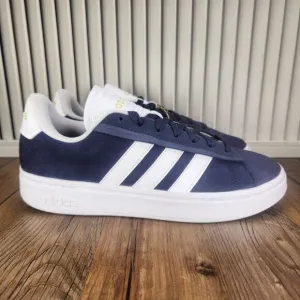 Adidas Grand Court Alpha Mens Sz 8 Blue Suede Sport Tennis Sneakers Shoes IE1453