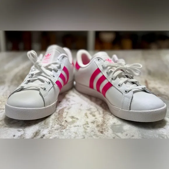 Adidas Grand Court Hot Pink/White Big Kids Size 6 NWOT