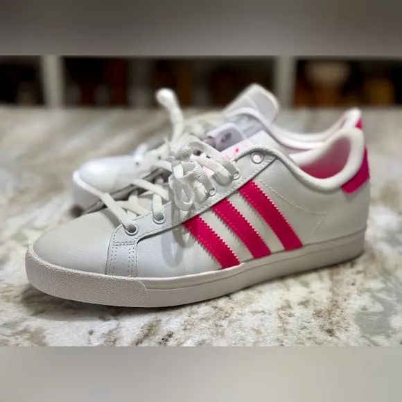 Adidas Grand Court Hot Pink/White Big Kids Size 6 NWOT
