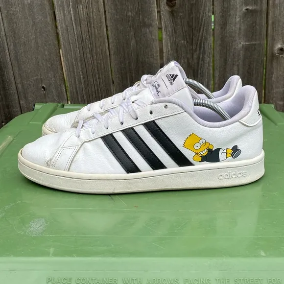 Adidas Grand Court x The Simpsons El Barto Lace Up Sneaker Shoes Men’s Size 12
