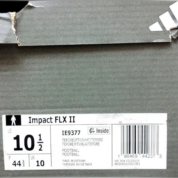 Adidas Impact FLX II IE9377 Football Shoes Power Red 2 White Mens Size 10.5 New