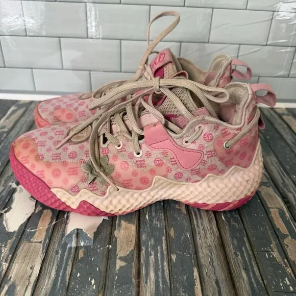 Adidas James Harden Basketball Shoes Vol. 6 PINK Monogram - Size 5