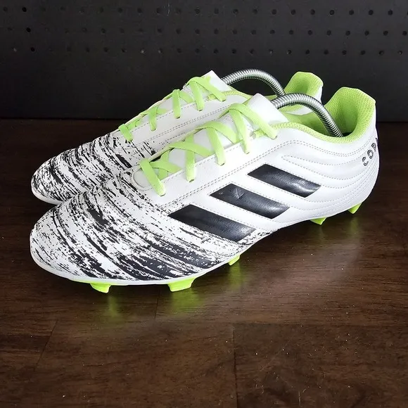Adidas Men COPA 20.4 FG Soccer Cleats Football White Neon Green G28526 Size 11