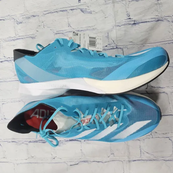 Adidas MENS 13 Adizero Adios 8 Marathon Shoes Lightstrike Pro Blue White HP9721