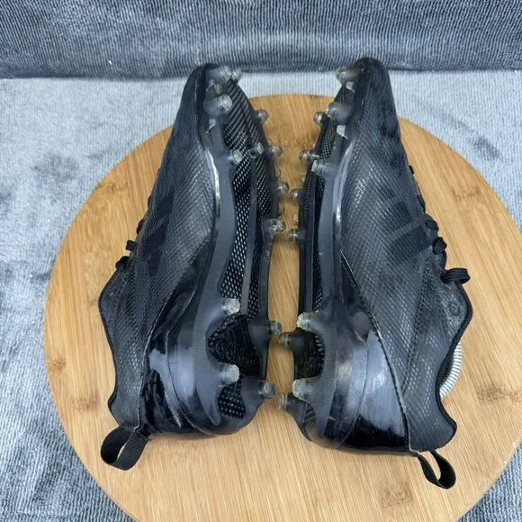 Adidas Mens Adizero Size 6 Cleats Triple Black Football FG Spikes No Insoles