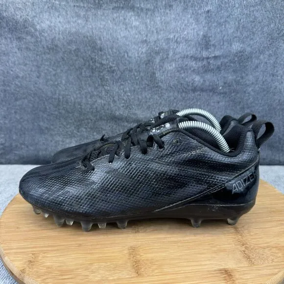 Adidas Mens Adizero Size 6 Cleats Triple Black Football FG Spikes No Insoles