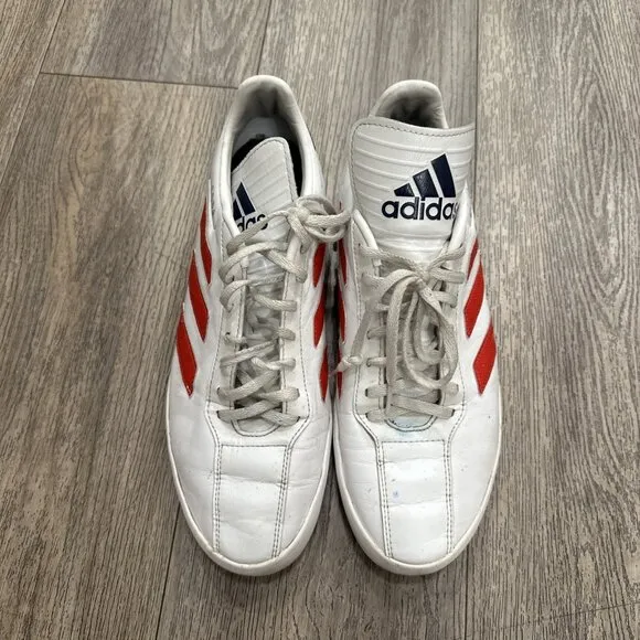 Adidas Mens Copa Super White Scarlet Red Leather Soccer Shoes Size 10 US B37085