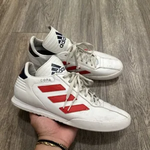 Adidas Mens Copa Super White Scarlet Red Leather Soccer Shoes Size 10 US B37085