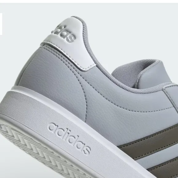 Adidas Men’s Grand Court Shoes US 12 / Halo Silver / Shadow Olive / Cloud White