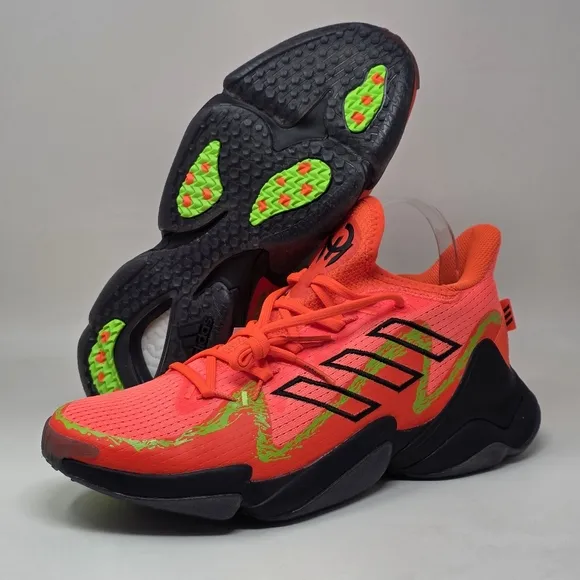 Adidas Mens Mahomes 1 Impact FLX Football Shoes IF4806 Solar Orange Size 9.5 New