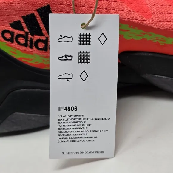 Adidas Mens Mahomes 1 Impact FLX Football Shoes IF4806 Solar Orange Size 9.5 New