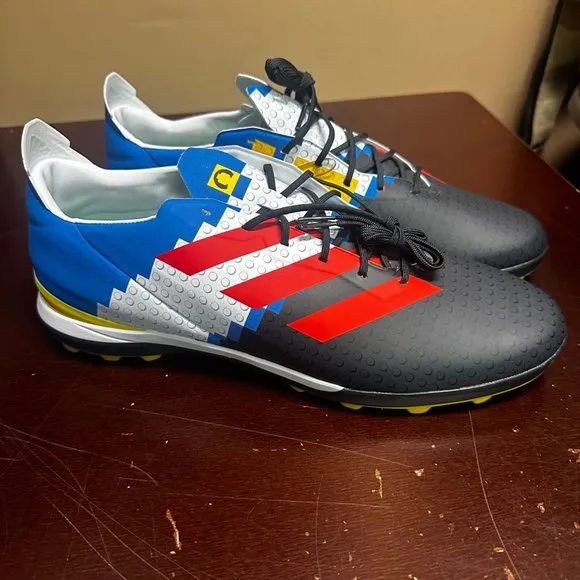 Adidas Mens Multicolor Gamemode Turf Lace Up Athletic Soccer Shoes Size US 13