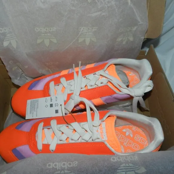 Adidas Mens RETROPY E5 Orange/Purple/White Road Running Shoes/Running Shoes-GX98
