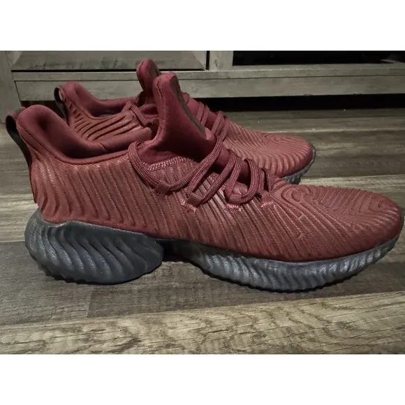 Adidas Men's Size 11 HWA 1Y3001 ALPHABOUNCE Sneaker Run  Burgundy