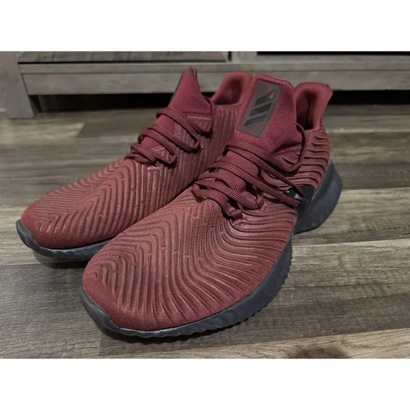 Adidas Men's Size 11 HWA 1Y3001 ALPHABOUNCE Sneaker Run  Burgundy