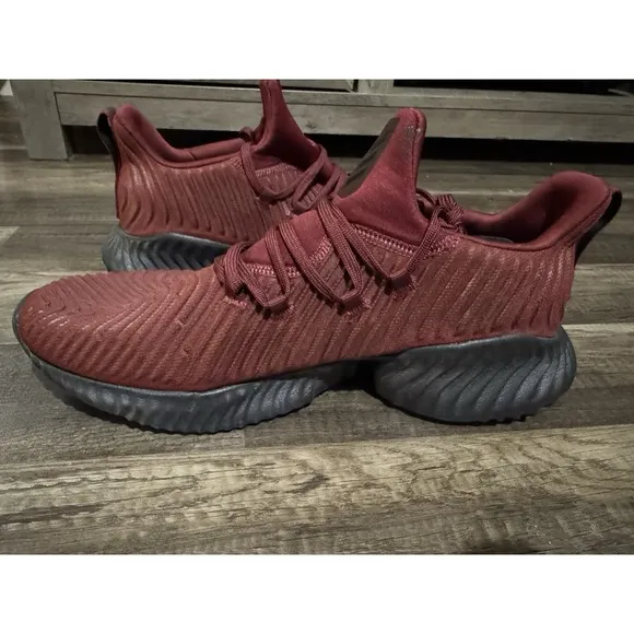 Adidas Men's Size 11 HWA 1Y3001 ALPHABOUNCE Sneaker Run  Burgundy